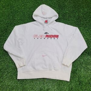 NIKE Glen-Ridge Lacroose Hoodie Medium 24x26 Baggy White